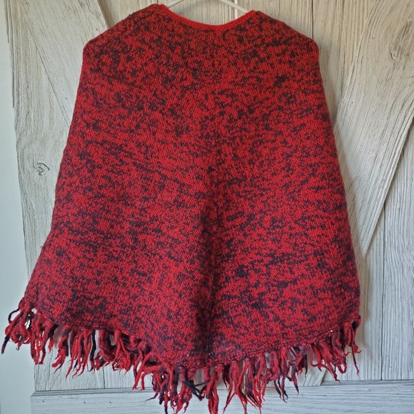 Thick Wool Poncho Made in Nepal - Picture 2 of 6